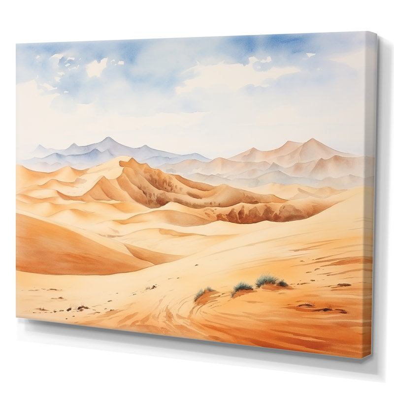 Paysage désertique de dunes de sable en Afrique III - Désert, art mural, Toile tendue, H 34 po x l 44 po x P 1,5 po