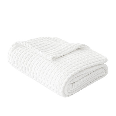 Bamboo Cotton Large Waffle Blanket/Throw