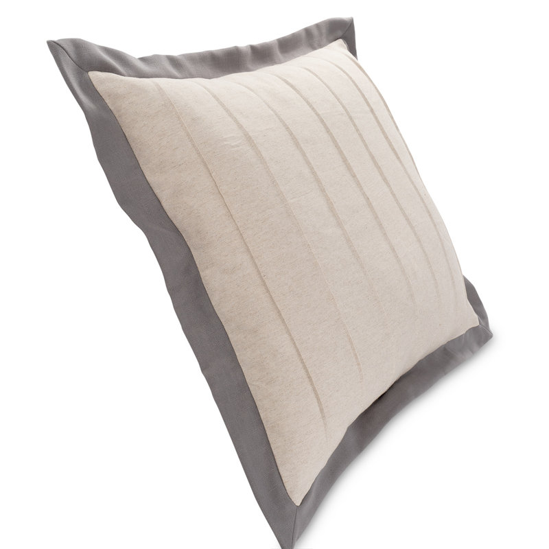 Fusion Duvet Set - Gray, Queen Duvet Cover + 4 Shams + 2 Throws Pillows
