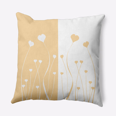 Floral Polyester Throw Pillow