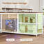 Bureau de jeu 94,5 po pour 2 personnes, bureau d'ordinateur long avec 8 tiroirs et lumières DEL-107440117