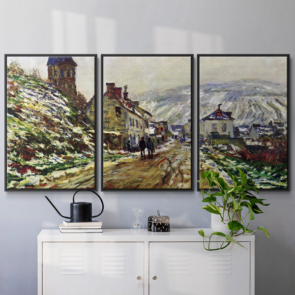 Millwood Pines Monet Framed On Canvas 3 Pieces | Wayfair