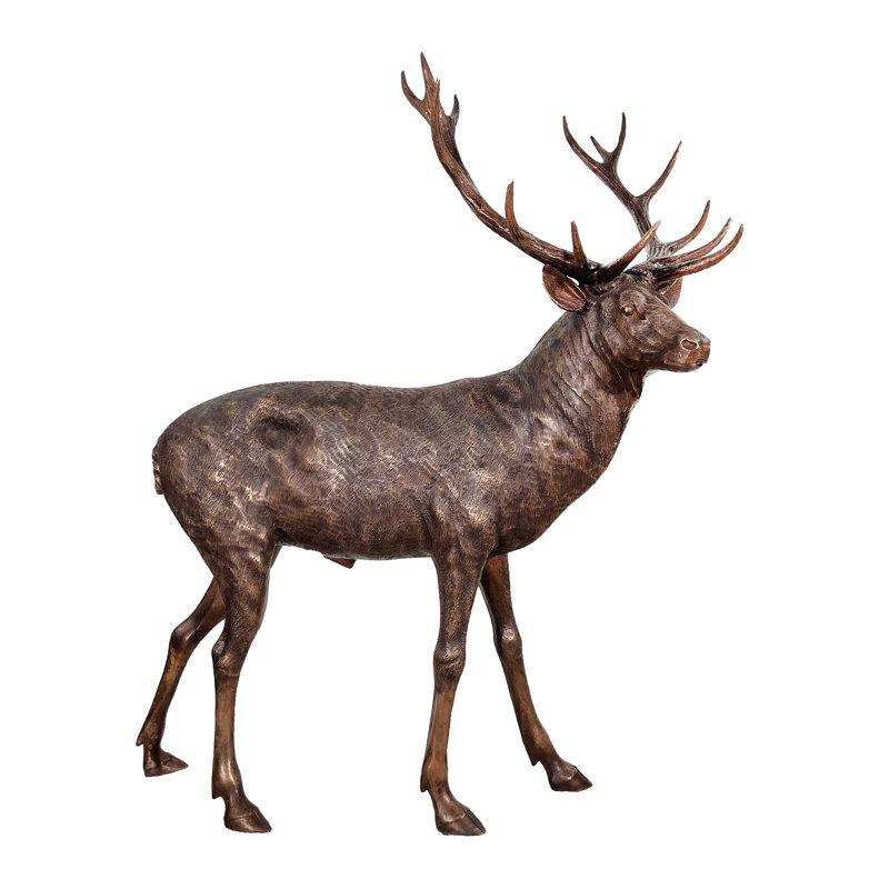 Deer Bronze Garden Statue