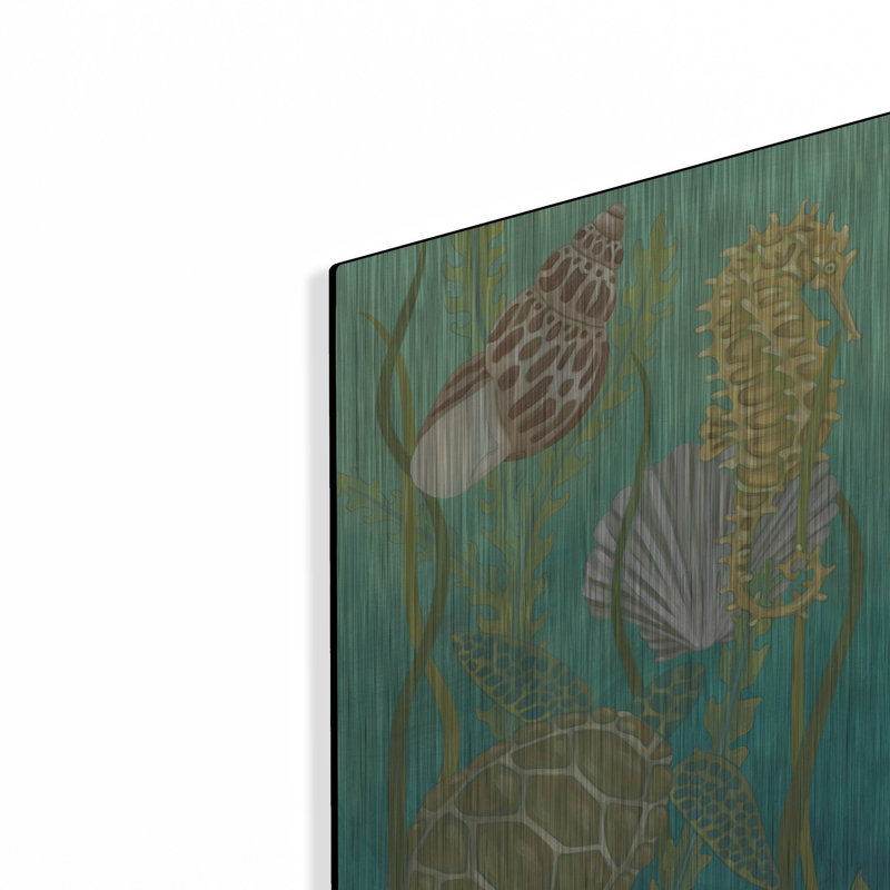  «Aquatic Life 2» par Chariklia Zarris, art mural en métal, 12 po x 24 po, H 24 po x l 12 po