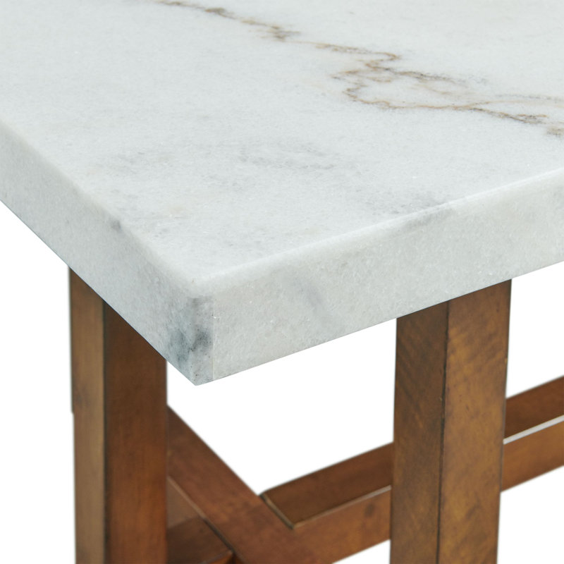 Table de bout en marbre Phang, Brun