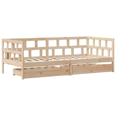 17 Stories Daybed With Drawers Without Mattress Solid Wood