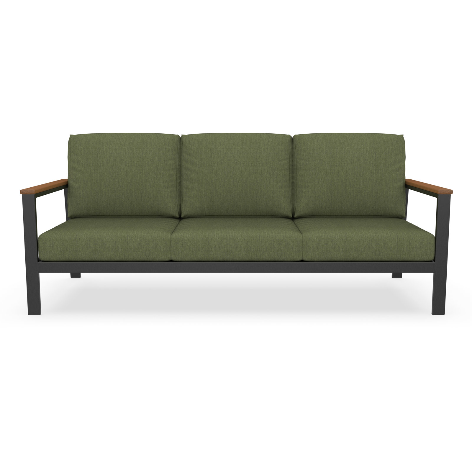 Townsend 80" Sunbrella® Patio Sofa, Sunbrella® Canvas Fern, Yes, Antique Mahogany