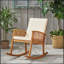 Chaise berçante en bois d'acacia Holsinger