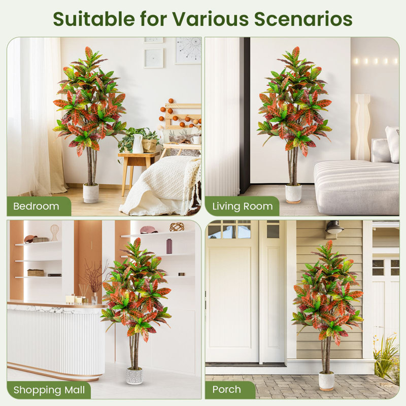 150cm Faux Croton Tree