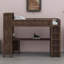 Lit mezzanine peu encombrant avec garde-robe intégrée, bureau d'étude et tête de lit avec ports USB-854353091