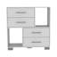 Commode haute de 25 pouces avec 2 tablettes ouvertes et 4 tiroirs Krista-994849915