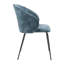 Chaises d'appoint modernes en velours bleu sarcelle, pieds en métal noir, 2 pour la décoration intérieure, 2 pièces de chaises avec pattes, plan de décoration