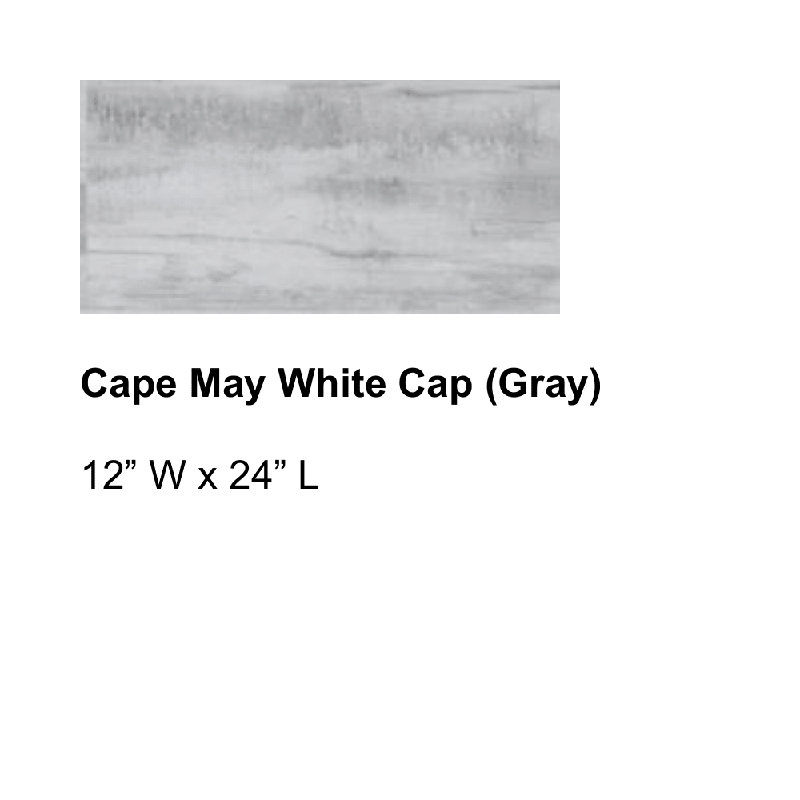 ADURA®Flex with Microban® Cape May 12" x 24" x 2.5mm Luxury Vinyl Plank, Cape May White Cap