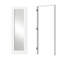 1 dalle de porte intérieure en miroir 1 porte - Panneau de fibres à densité moyenne blanc avec cadre réglable et cadre pré-suspendu (porte et cadre livrés séparément)-113549311-103877001