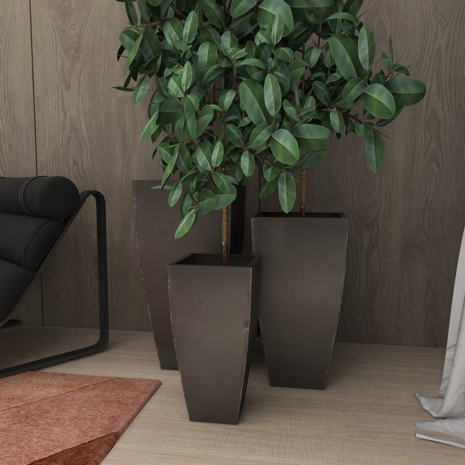 Galerie 15" Pot Planter, Gray