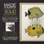 «Yellow & Gray Fish III», reproduction encadrée - bois massif-1174491303