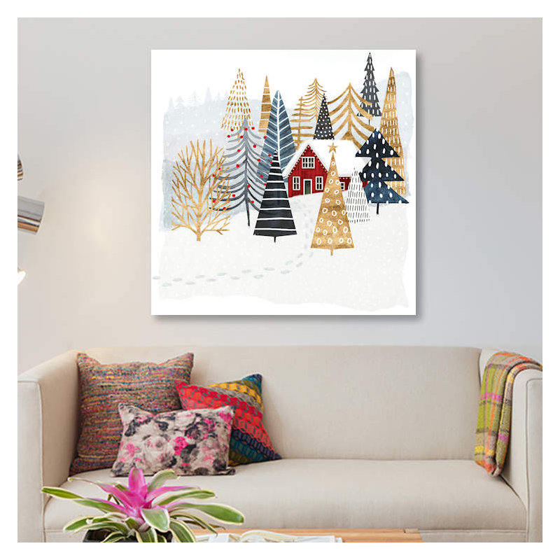 Christmas Chalet I by Victoria Borges - Wrapped Canvas Print, 66.04 cm H x 66.04 cm W x 3.175 cm D