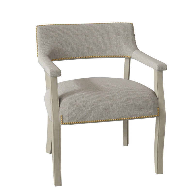 Fauteuil Thayer, 3157 albâtre 100% polyester, Espresso, Bronze vieilli