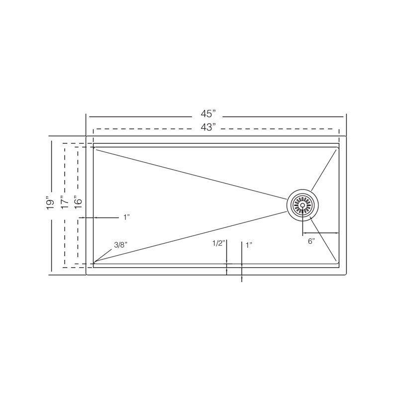 45" XX-Large Single Bowl Workstation Sink