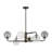 Oberon Six-Light LED Adjustable Single Tier Globe Chandelier