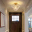 Gold Elegant Luxury Crystal Flush Ceiling Light