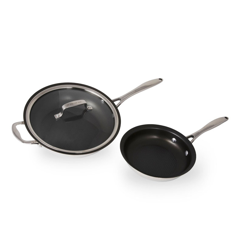 Stainless Steel Non-Stick Skillet Set