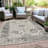 Machine Washable Indoor/Outdoor Xhevrie Ivory Rug-490527347
