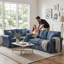 Canapé modulaire en L réversible 94 po-131241166