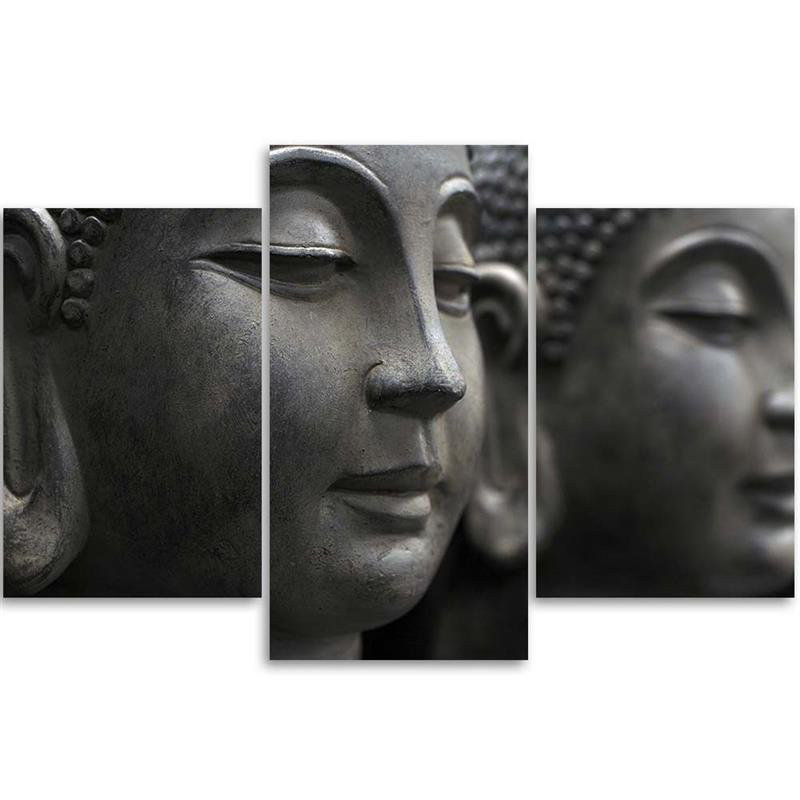 Leinwandbild Buddha Zen Spa Black White