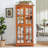 Curio Display Cabinet, Antique Display Cabinet with Glass Doors Adjustable Shelves for Collectibles Four Door Design Vintage Showcase for Home or Office Antique Display Case E26 Bulb Included-715079019
