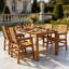 Ensembles de salle à manger d'extérieur toutes saisons 5 pièces avec trou pour parasol et structure en aluminium pour l'extérieur Cour arrière / porche / terrasse, 1 table 4 chaises-123192658