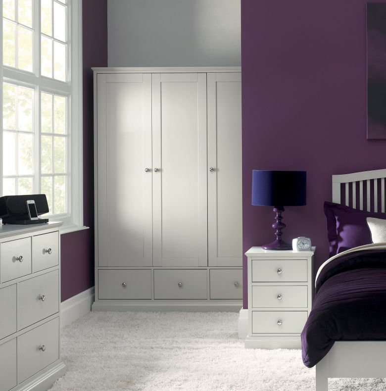 Carolina 2 Door Solid + Manufactured Wood Wardrobe, Cotton