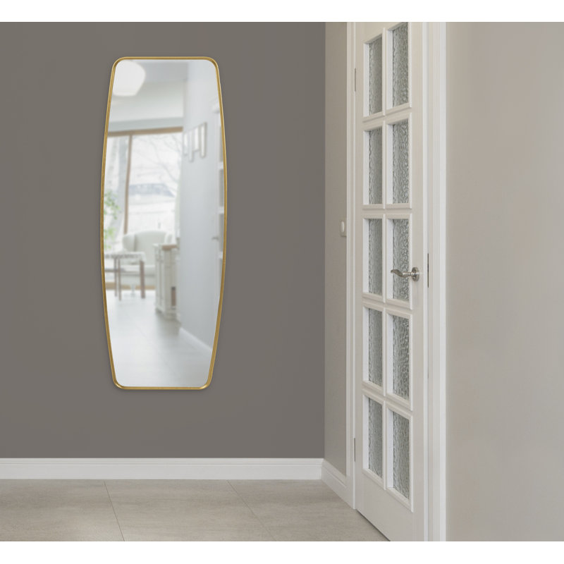 Creason Wood Rectangle Mirror, 18" x 48", Gold