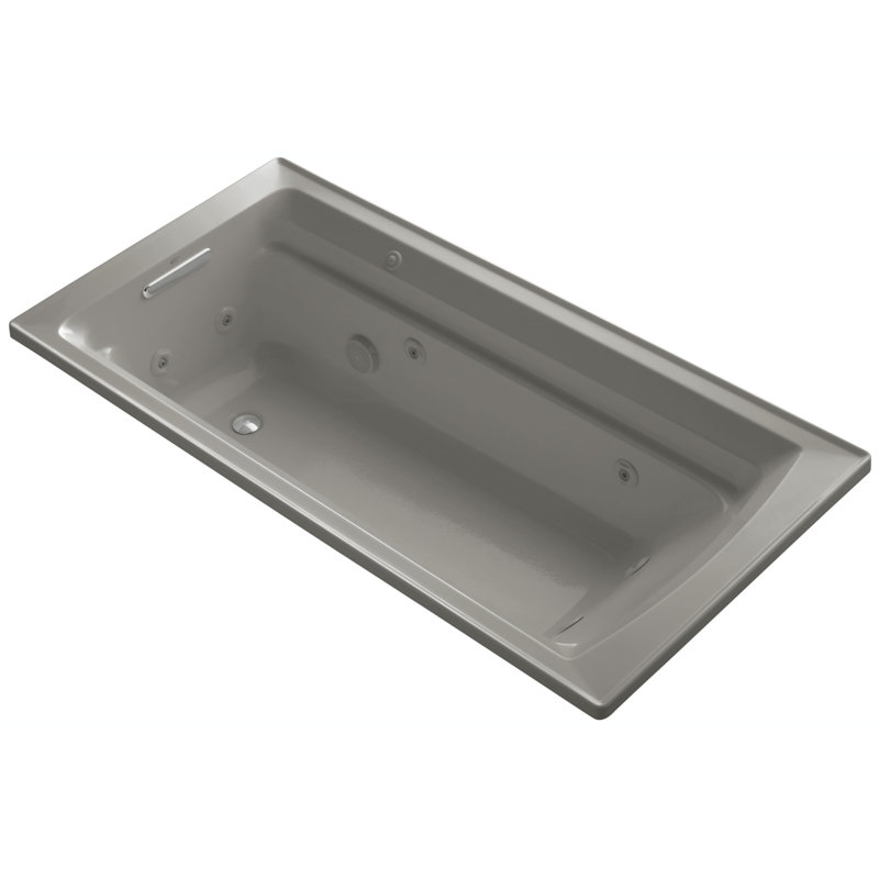 Archer 72" x 36" Drop in Whirpool Acrylic Bathtub, Cashmere