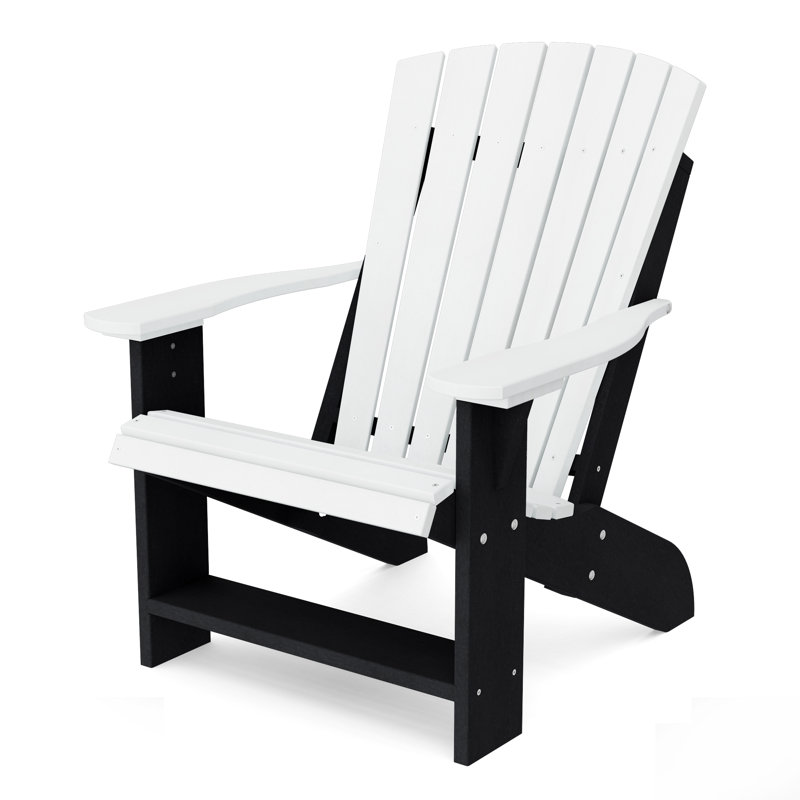 Heritage Adirondack Chair, White/Black