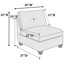 Ensemble modulaire en tissu chenille pour salon et canapé modulaire 3X-1349642647