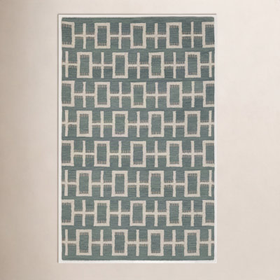 Elsey Hand-Tufted Geometric Wool Rug