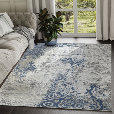 Tapis gris tissé à la machine