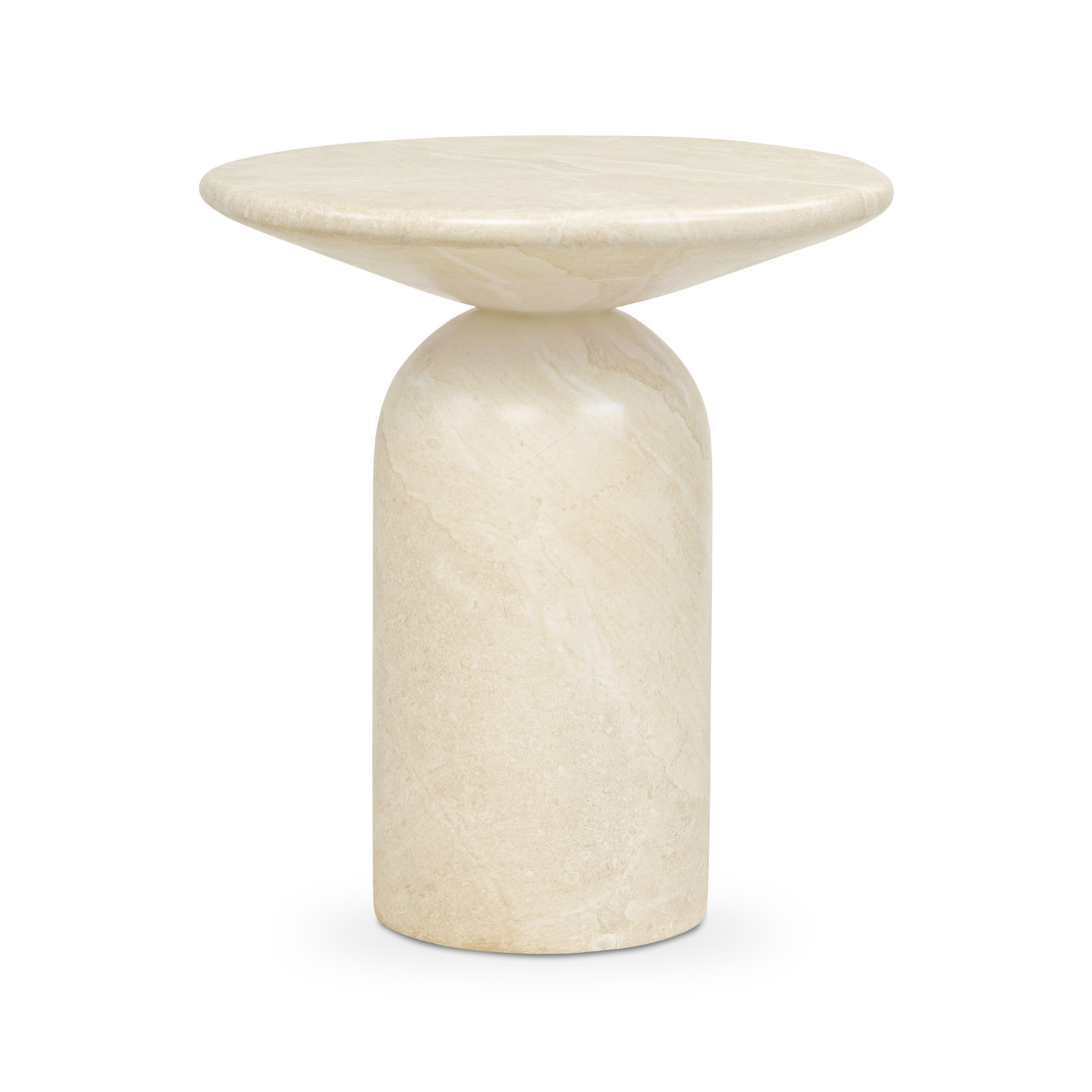Dalissa 18" End Table, Sandstone White