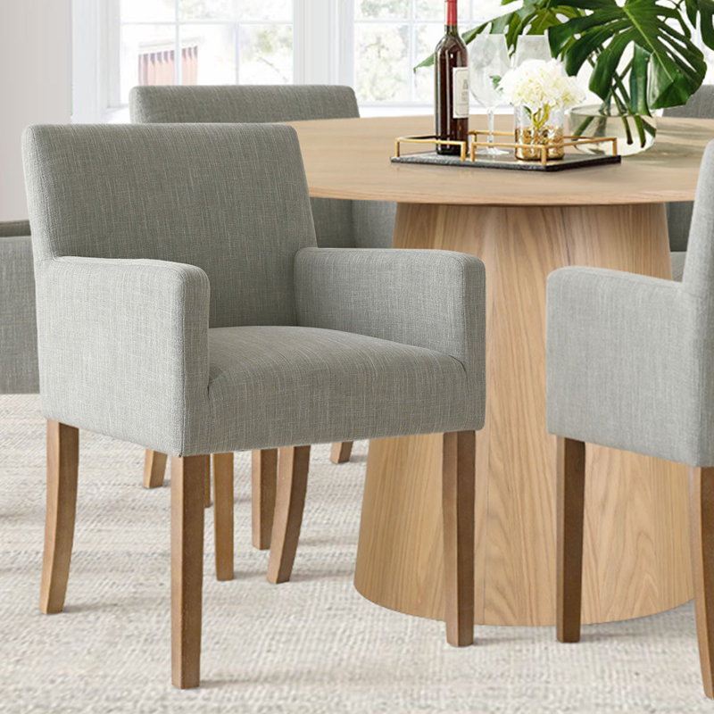 Sarosh 4-Person Upholstered Dining Set, Gray