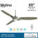 65" Molino 3 - Blade LED Smart Standard Ceiling Fan with Remote Control and Light Kit Included