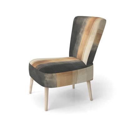 Chaise d'appoint abstraite moderne et transitionnelle - Chaise d'appoint beige moderne