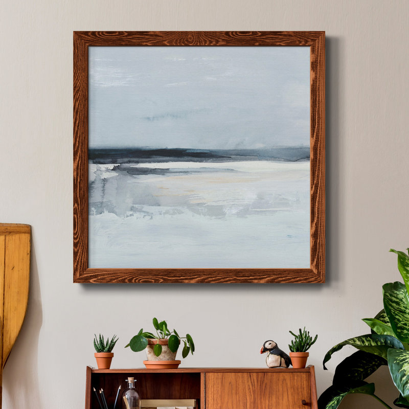Toile encadrée Inky Coastline I-Premium - prête à être accrochée, H 17 po x l 17 po x P 1,5 po, Érable
