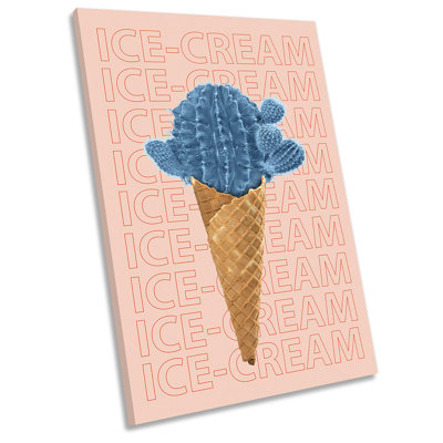 Ice Cream Cactus - Wrapped Canvas Print