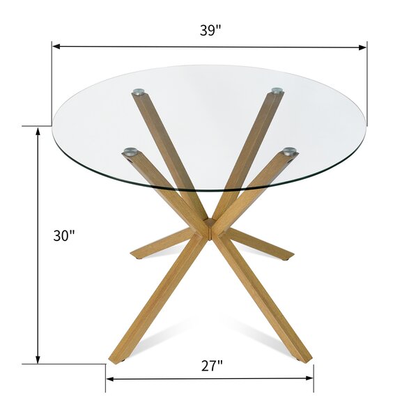 Zipcode Design™ Eastep Round Glass Dining Table & Reviews | Wayfair
