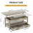 Lift Top Coffee Table, 3-in-1 Multifunctional Coffee Table with Drawers and Hidden Compartments