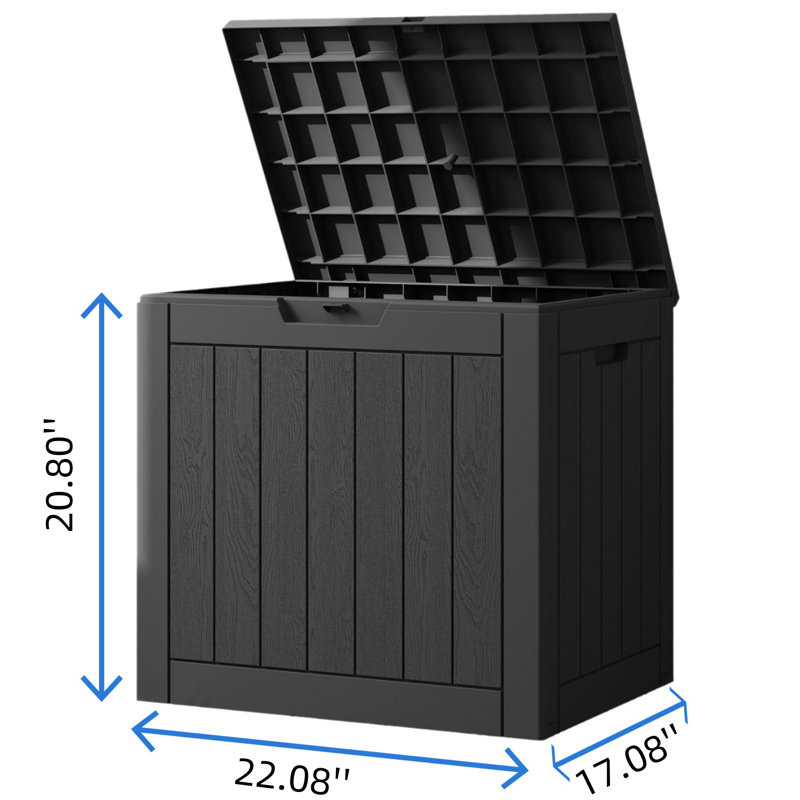 Weatherproof Resin Lockable Outdoor Storage, Black