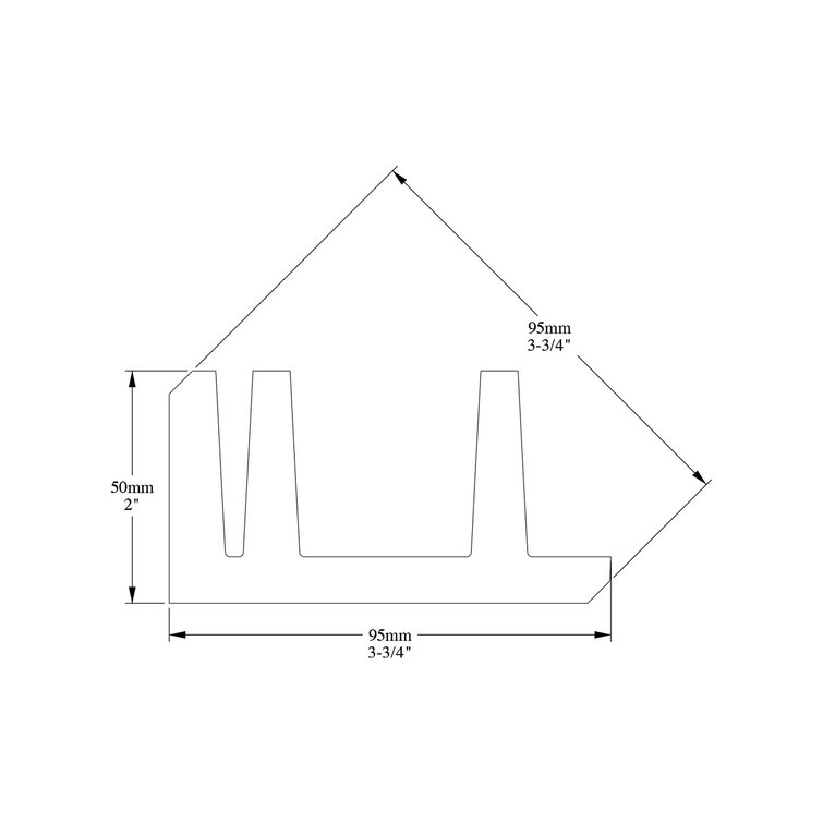 Orac Decor 3-3/4 in. x 2 in. x 78-3/4 in. Primed White Plain Polyurethane Crown Moulding C381