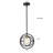 Affra 1 - Light Black/ Burnished Brass Single Pendant