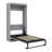 Solid Wood Murphywall Cabinet Platform Bed-2066534502